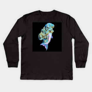 Mermaid Figurehead Kids Long Sleeve T-Shirt